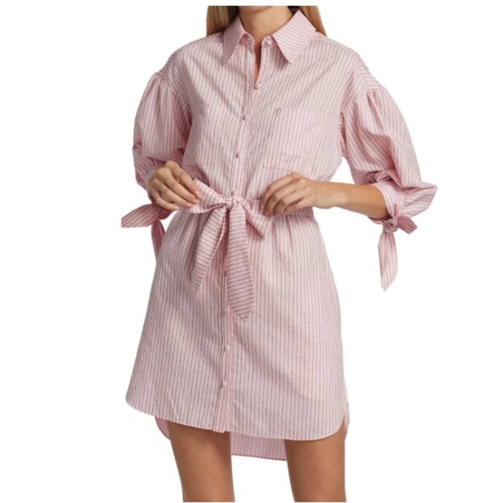 (NWT) Cinq A Sept Stacey Striped Shirtdress 12